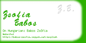 zsofia babos business card